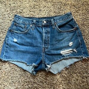 Levi 501 original fit high rise women’s shorts